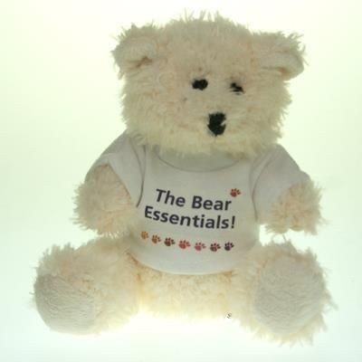 Branded Promotional 12CM SNOWY BEAR with Tee Shirt Soft Toy From Concept Incentives.