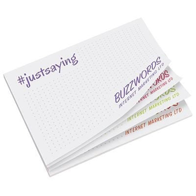 Branded Promotional A5 VARIABLE PRINT STICKY-SMART NOTES Note Pad From Concept Incentives.