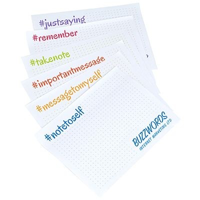 Branded Promotional A7 VARIABLE PRINT STICKY-SMART NOTES Note Pad From Concept Incentives.