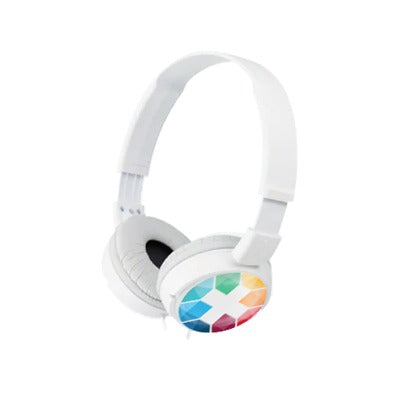 Branded Promotional SONY ZX110 WIRED HEADPHONES in White Earphones From Concept Incentives.