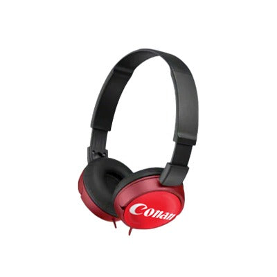 Branded Promotional SONY ZX310 WIRED HEADPHONES in Red Earphones From Concept Incentives.