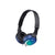 Branded Promotional SONY ZX310 WIRED HEADPHONES in Blue Earphones From Concept Incentives.