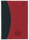 Branded Promotional SORRENTO A5 PAGE DAY DESK DIARY in Red and Black from Concept Incentives