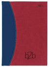 Branded Promotional SORRENTO A5 PAGE DAY DESK DIARY in Red and Blue from Concept Incentives