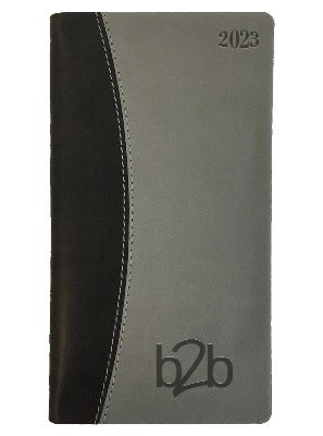 Branded Promotional SORRENTO WEEK TO VIEW PORTRAIT POCKET DIARY in Gunmetal from Concept Incentives