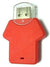 Branded Promotional USB FLASH DRIVE MEMORY STICK in Red Memory Stick USB From Concept Incentives.