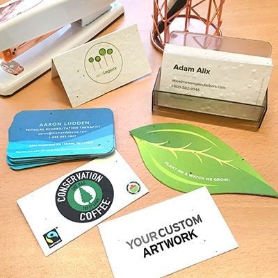 Branded Promotional SEEDS PAPER BUSINESS CARD Seeded Paper From Concept Incentives.
