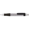 Branded Promotional SPRING BALL PEN in Silver with Black Trim Pen From Concept Incentives.