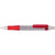 Branded Promotional SPRING BALL PEN in Silver with Translucent Red Trim Pen From Concept Incentives.