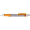 Branded Promotional SPRING BALL PEN in Silver with Translucent Orange Trim Pen From Concept Incentives.