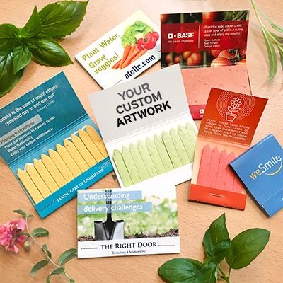 Branded Promotional SEEDS PAPER MATCHBOOK Seeds From Concept Incentives.