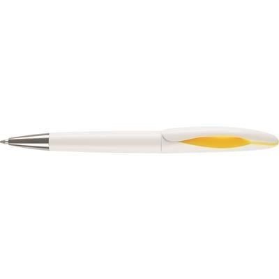 Branded Promotional SPARTA BALL PEN in Yellow Pen From Concept Incentives.