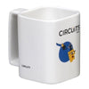 Branded Promotional SQUARE CERAMIC POTTERY MUG in White Mug From Concept Incentives.