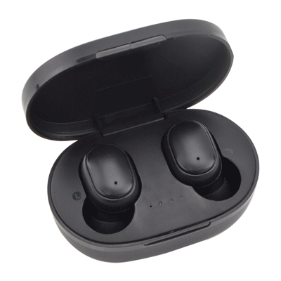 Branded Promotional SMART BLUETOOTH BEAT-BUDS EAR BUDS in Black Earphones From Concept Incentives.