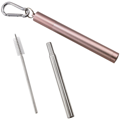 Branded Promotional SMART COLLAPSIBLE METAL DRINK STRAW Drinking Straw From Concept Incentives.