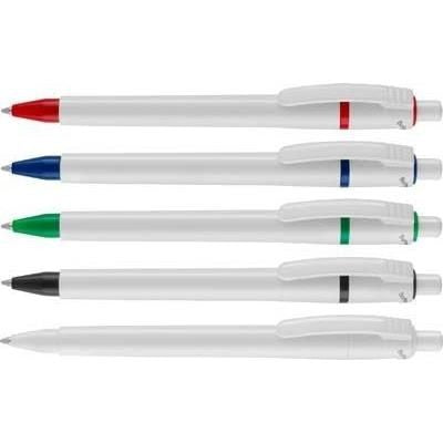 Branded Promotional SPIRIT BIOFREE ANTIBACTERIAL BALL PEN in White & Black Pen From Concept Incentives.