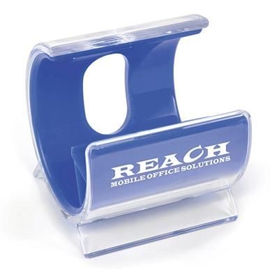 Branded Promotional TURBO MOBILE PHONE HOLDER in Blue Mobile Phone Stand From Concept Incentives.