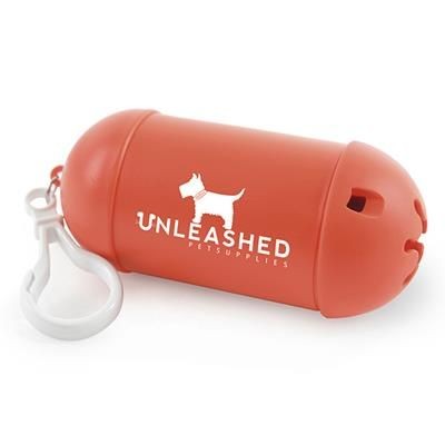 Branded Promotional POOCH in Red Poop Bag Holder From Concept Incentives.