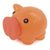 Branded Promotional RUBBER NOSED PIGGY BANK in Amber Money Box From Concept Incentives.