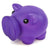 Branded Promotional RUBBER NOSED PIGGY BANK in Purple Money Box From Concept Incentives.