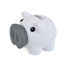 Branded Promotional RUBBER NOSED PIGGY BANK in White Money Box From Concept Incentives.