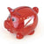 Branded Promotional PIGLET BANK in Red Money Box From Concept Incentives.