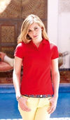 Branded Promotional FRUIT OF THE LOOM LADIES FIT 65 & 35 PIQUE POLO SHIRT Polo Shirt From Concept Incentives.