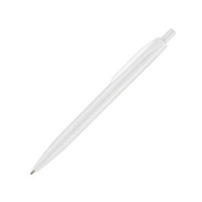 Branded Promotional SUPERSAVER CLICK BALL PEN in White with White Clip Pen From Concept Incentives.