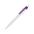 Branded Promotional SUPERSAVER CLICK BALL PEN in White with Purple Clip Pen From Concept Incentives.