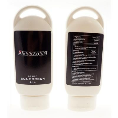 Branded Promotional 2 OZ SPF 30 SUNSCREEN TOTE Sun Lotion Cream From Concept Incentives.
