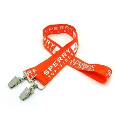 Branded Promotional 1 INCH SILKSCREENED FLAT LANYARD with Double Standard Attachment Lanyard From Concept Incentives.