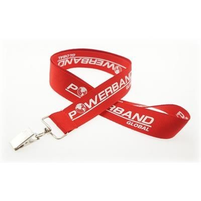 Branded Promotional 1 INCH SILKSCREENED FLAT LANYARD with Bulldog Clip Lanyard From Concept Incentives.