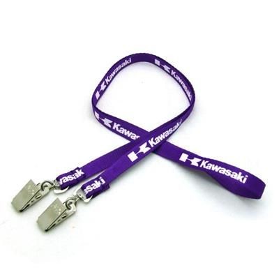 Branded Promotional 3 - 8 INCH SILKSCREENED FLAT LANYARD with Double Standard Attachment Lanyard From Concept Incentives.