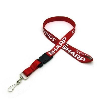 Branded Promotional 5 - 8 INCH SILKSCREENED FLAT LANYARD with Detachable Buckle Lanyard From Concept Incentives.