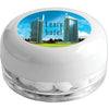 Branded Promotional MINTS POT in Clear Transparent Translucent & White Mints From Concept Incentives.