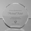 Branded Promotional CRYSTAL GLASS STAND UP CIRCLE AWARD Award From Concept Incentives.