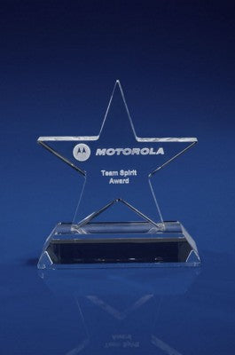 Branded Promotional CRYSTAL GLASS STARLIGHT PAPERWEIGHT Award From Concept Incentives.