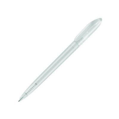 Branded Promotional SUPERSAVER TWIST FROST BALL PEN in White Pen From Concept Incentives.