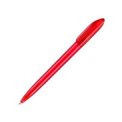 Branded Promotional SUPERSAVER TWIST FROST BALL PEN in Red Pen From Concept Incentives.