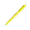 Branded Promotional SUPERSAVER TWIST FROST BALL PEN in Yellow Pen From Concept Incentives.