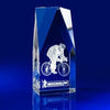 Branded Promotional CRYSTAL GLASS STEEPLE PAPERWEIGHT OR AWARD Award From Concept Incentives.