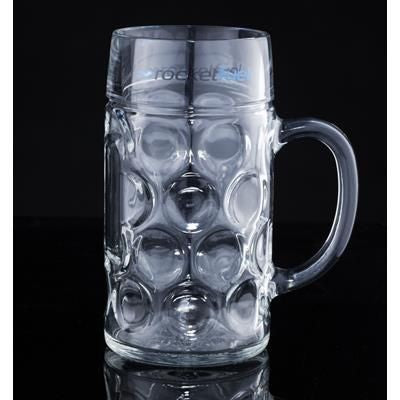 Branded Promotional 1 LITRE BEER STEIN Beer Glass From Concept Incentives.