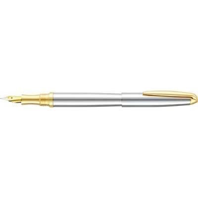 Branded Promotional STERLING CLASSIC METAL FOUNTAIN PEN in Silver & Gold Pen From Concept Incentives.
