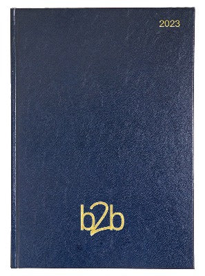 Branded Promotional STRATA A4 PAGADAY DESK DIARY in Blue from Concept Incentives.
