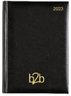 Branded Promotional STRATA A5 PAGADAY STANDARD DESK DIARY in Black from Concept Incentives