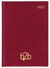 Branded Promotional STRATA A5 PAGADAY STANDARD DESK DIARY in Burgundy from Concept Incentives