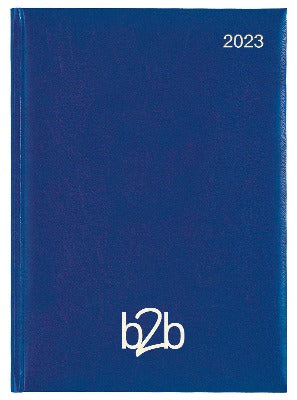 Branded Promotional STRATA A5 WEEK TO VIEW DESK DIARY in Royal Blue from Concept Incentives
