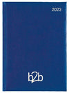 Branded Promotional STRATA A5 PAGADAY STANDARD DESK DIARY in Royal Blue from Concept Incentives