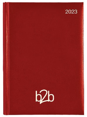 Branded Promotional STRATA A5 PAGADAY STANDARD DESK DIARY in Red from Concept Incentives