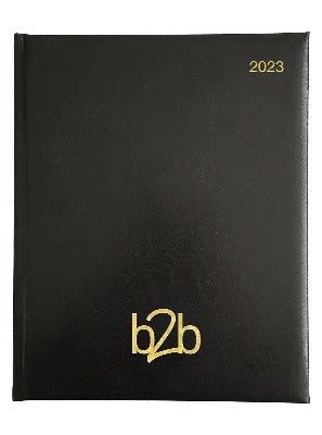 Branded Promotional STRATA MANAGEMENT DESK DIARY in Black from Concept Incentives